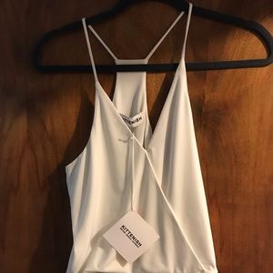 Kittenish White Bodysuit